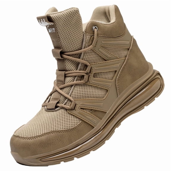 AUXDIQ Safety Trainers Men Women Steel Toe Cap Work Shoes Comfy Construction Industrial Sneakers