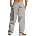 thumbnail image 3 of Men's Baggy Corduroy Pants Casual Sweapants Drawstring Lounge Straight Leg Track Pants with Mulit Pockets, 3 of 8