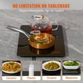 thumbnail image 6 of VEVOR 16.5" x 11" Electric Warming Tray, Portable Tempered Glass Heating Tray with Adjustable Temperature Control, 6 of 12