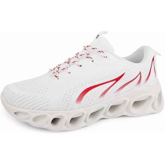 Men's Athletic Running Shoes - Lightweight Breathable Mesh Sneakers with Cushioned Insole, Non-Slip Rubber Outsole for Gym Training, Jogging, Walking & Daily Casual Wear