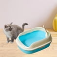 thumbnail image 6 of Cat Kitten Toilet Pet Litter Tray Bedpan Cat Litter Container Blue, 6 of 7