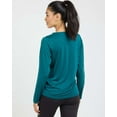 thumbnail image 4 of Real Essentials 4-Pack: Women's Dry-Fit Long-Sleeve V-Neck Athletic Workout Shirt (Available in Plus Size), 4 of 6