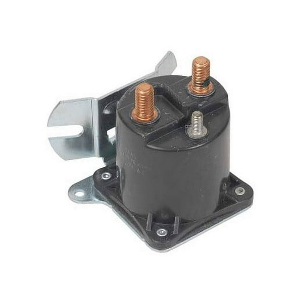 12 Volt 100 Amp Continuous Duty Solenoid Compatible with Prestolite Ametek SBC4201AG 3 Terminal SPST Copper Contacts Curved Mount Case Freightliner Leece Neville
