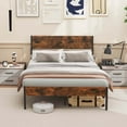 thumbnail image 5 of Costway Full Size Bed Frame with Wooden Headboard Under-Bed Storage No Box Spring Needed, 5 of 11
