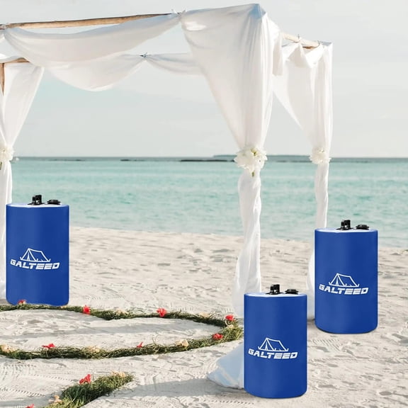 Canopy Water Weights Bag, 8 Pack 440 LBS Pop Up Tent Water Weights for Legs Heavy Duty Canopy Leg Weights for Pop Up Canopy, Canopies, Tent, Gazebo, Blue, 25L/PC