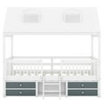 thumbnail image 6 of Full Size Wooden House Bed Frame, White, 6 of 9