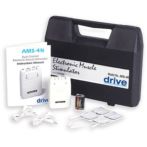 Portable Electronic Muscle Stimulator (EMS) with Timer and Carrying Case
