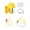 Yellow, variant on Automatic Retractable Electric Cat Teaser Toy with Random Lifting Motion and Random Style Feather Head for Indoor Cats Hands-Free Interactive Self-Play Plaything - Blue
