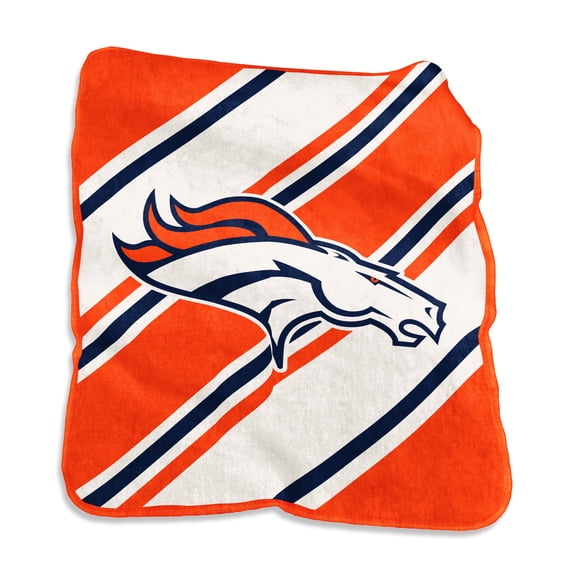 Logo Brands Denver Broncos 50" x 60" Raschel Stripe Throw Blanket