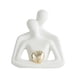 thumbnail image 5 of Estatua de pareja de cerámica, figura decorativa nórdica abstracta pequeña para oficina Blanco, 5 of 9