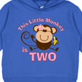 thumbnail image 3 of Inktastic Little Monkey Girl 2nd Birthday Toddler Hoodie, 3 of 4