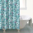 thumbnail image 4 of Pioneer Flower Floral Print Pattern Shower Curtain 72"x72" ,Bathroom Decorative Shower Curtains Set with 12 Hooks,Modern Waterproof Washable Shower Curtain, 4 of 6