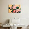 thumbnail image 2 of Elephant Stock Peonies And Blossom Wall Art - Horizontal Canvas Wall Art - Living Room Wall Decor - Floral And Botanical Canvas - Orange And Pink Decor By Katsushika Hokusai - 30" x 20", 2 of 8