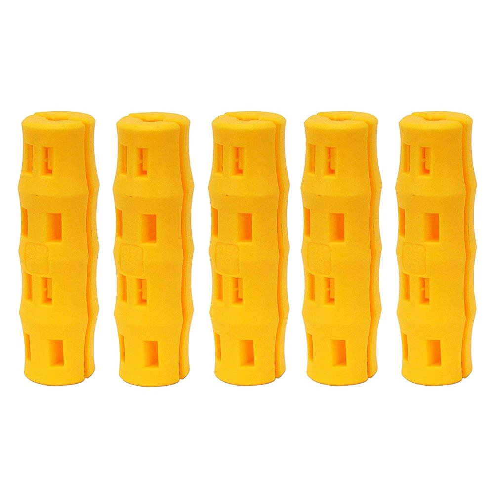 Bucket Handle Replacement Grip, Ergonomic, Oversized, Yellow, 5 Pack, 2