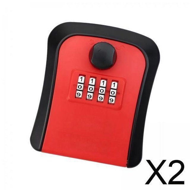 Cajas de Bloqueo de almacenamiento de llaves Macarena para Exteriores de 4 Dígitos Montadas en la pared rojo