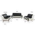 thumbnail image 3 of Golden Furniture 3 PCS Faux Leather Aldo Modern Sofa Set, Living Room Set with Sofa, Loveseat and Chair, 3 of 7