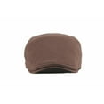 thumbnail image 3 of Adjustable Newsboy Hats for Men Flat Cap Unisex Winter Fashion All Match The Dome Beret Woolen Adult Cap Forward Hat Coffee, 3 of 5