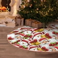 thumbnail image 5 of Balery Santa Claus bells Snowman Printed Christmas Tree Skirt , Merry Christmas Party Christmas Tree Decoration,Adjustable Tree Skirt-30", 5 of 6