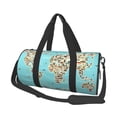 thumbnail image 1 of Balery World Travel Line Icons Map Bolsa de Gimnasio para Mujeres y Hombres, Bolsa de Viaje Impermeable, Bolsa de Fin de Semana con Compartimento para Zapatos y Bolsillo Húmedo, 1 of 6