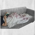 thumbnail image 6 of Japanese Soft Flannel Fleece Blanket, Branch of a Flourishing Sakura Tree Flowers Cherry Blossoms Spring Theme Art, Cozy Plush for Indoor and Outdoor Use, 70" x 90", Pink Dark Brown, by Ambesonne, 6 of 6