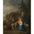 thumbnail image 2 of Jean-Baptiste Le Prince 15x18 Gold Ornate Wood Frame and Double Matted Museum Art Print Titled - The Balalaika Player (1764), 2 of 4