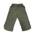 thumbnail image 5 of OSOLU Women Casual Solid Color Drawstring Sports Sweatpants Capri Pants Trousers Fashionable Classic Leisure Workout Training Joggers Bottoms, 5 of 6