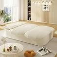 thumbnail image 2 of 78.7 " W 2-in-1 Foldable Sofa, Plush Corduroy Sofa, Convertible Floor Sofa Bed, Deep Seating, with Multi Functional Blanket,Suitable for Living Rooms, Appartment, Offices, Beige, 2 of 9