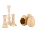 thumbnail image 4 of 6pc Fillable Paper Mache Eggs and Wood Stands Assortment - for Easter - Factory Direct Craft, 4 of 6