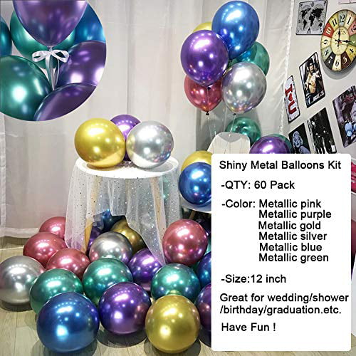 12" Inch Gold Metallic Pearl Chrome Latex Balloons Wedding Birthday Party ,,,,, 