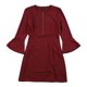 thumbnail image 1 of Rachel Zoe Mini vestido con mangas acampanadas para mujer, rojo, 14, 1 of 1
