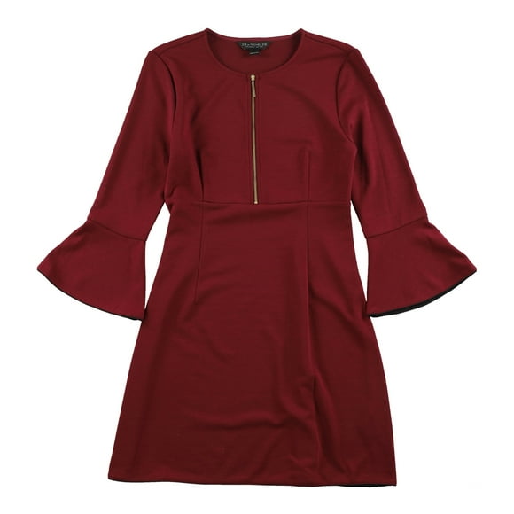 Rachel Zoe Mini vestido con mangas acampanadas para mujer, rojo, 14
