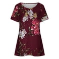 thumbnail image 5 of Birdeem Mode Décontractée pour Femmes Chemises Imprimées Manches Courtes Tee-Shirt Ample Grande Taille Col Rond Tunique Blouse, 5 of 5