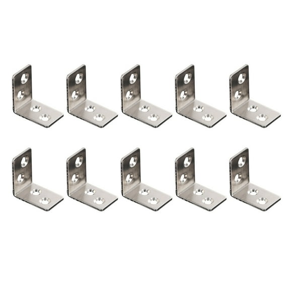 ULTNICE L Shaped Brackets for Shelves Iron 10Pcs 1.2x1.2x0.8in