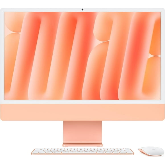 Apple 2024 iMac All-in-One Desktop Computer with M4 chip with 10-core CPU and 10-core GPU: Built for Apple Intelligence, 24-inch Retina Display, 16GB Unified Memory, 256GB SSD Storage; Orange