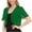 Green, variant on Women Shrug Soft Chiffon Open Front Sheer Short Sleeve Cropped Cardigans for Evening Dress Women's Wedding Capes Soft Chiffon Shawl Wraps Bridal Capelet Evening Dress Cover Up