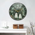 thumbnail image 2 of Yayeee Wall Clock Battery Operated 9.5" Silent Quartz Non-Ticking for Living Room Decor, Cute Ghosts Playing, 2 of 8