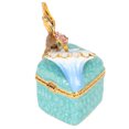 thumbnail image 3 of Dekaim-joyero Con Estatuilla De Pájaro, Mini Soporte De Joyería Con Bisagras De Metal Decorativo Pintado A Mano Para Anillos, Pendientes Y Collares(Azul), 3 of 5