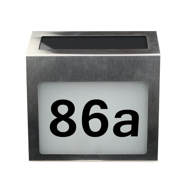 Homgeek Solar Lighted Address Signs House Number For House Street