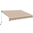 thumbnail image 2 of Aimee Lii 10 x 8.2 Feet Retractable Awning with Easy Opening Manual Crank Handle, Outdoor Awning for Patio, Beige, 2 of 7