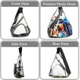thumbnail image 4 of HZKAICUNE Clear PVC Sling Bag Stadium Approved, Backpack with Adjustable Strap, 4 of 16