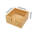 thumbnail image 3 of Square Bamboo Napkin Holders With Wooden Tray For Kitchen Office Desktop And Outdoor Gatherings, 3 of 7