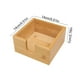 thumbnail image 3 of Porta-servilletas de bambú cuadrado con bandeja de madera - Caja natural de almacenamiento de 5x5x3 pulgadas para cocina, escritorio de oficina y mesa de comedor, 3 of 7