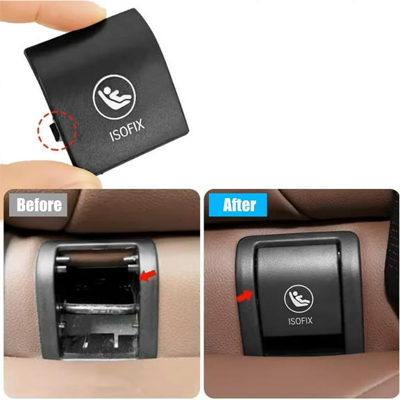 Furulu Black Child Seat Hook Anchor Isofix Cover Cap 52207499786 For Bmw X5 G05 2019-25