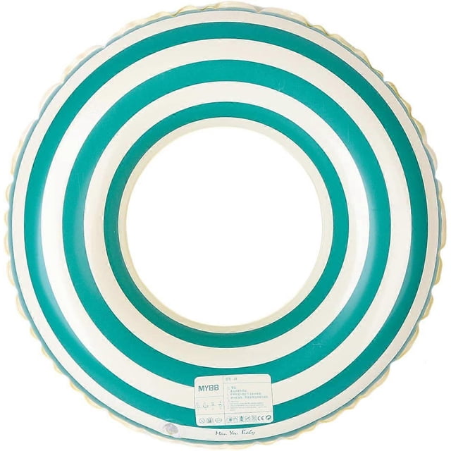 Inflatable swimming ring, retro striped swimming ring, thickened inflatable pool float, swimming ring, summer beach pool swimming ring, suitable for c
