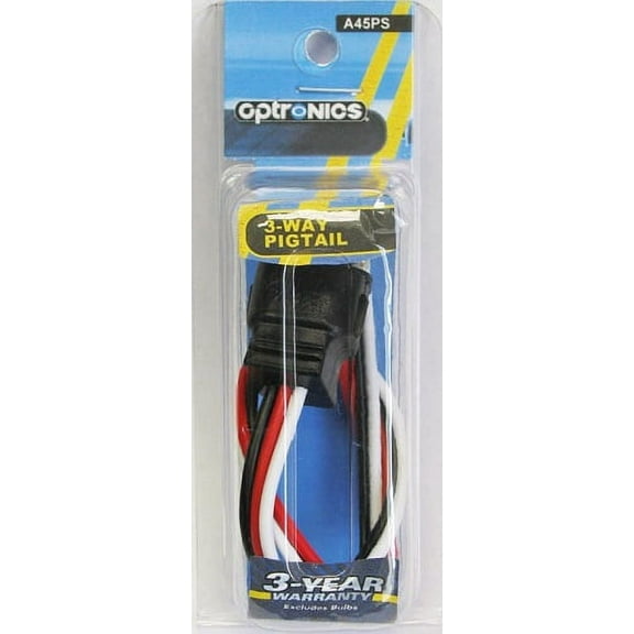 Optronics A45PS 3- Straight Pigtail 10" for Tail Lights, Wire