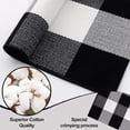 thumbnail image 5 of Buganda Buffalo Plaid Area Rug, Black and White 2'4"x3'7" Washable Cotton Carpet, Indoor Outdoor Rugs for Living Room, Kitchen, Patio, All Season Home Decor, 5 of 9