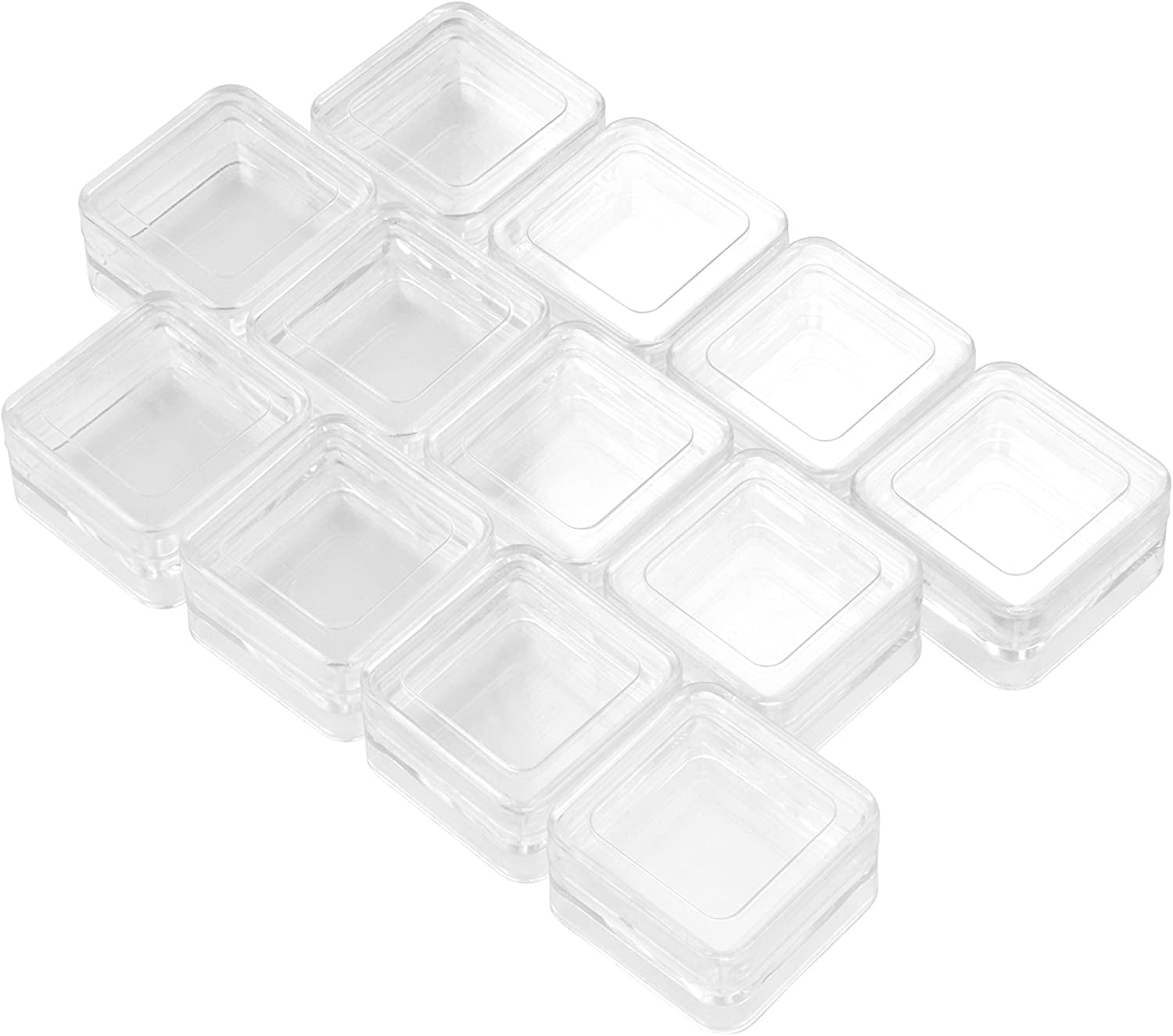 SE 12 Stackable Square Plastic Containers 8741BB