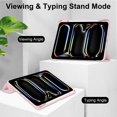 thumbnail image 2 of SaniMore Case for Apple iPad Pro 13 (2024), Auto Sleep/Wake Shock Resistant [Built-in Pencil Holder] Flip Stand [Dual Angle] Transparent Slim Lightweight Anti-fall Tablet Shell, Rosegold, 2 of 8