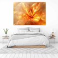 thumbnail image 3 of Mudket Framed Canvas Wall Art Ready to Hang, Orange Floral Wall Art, Luxury Abstract Flower Wall Decor, Floral Prints for Living Room Bedroom Cafe Wedding Decor - 12"L x 8"W, 3 of 10