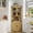 Natural wood color, variant on Gaderth Corner Cabinet, Tall Corner Storage Cabinet with Glass Door & Adjustable Shelves, 6-Tier Farmhouse Hutch with Storage for Living Room, Kitchen, Bathroom